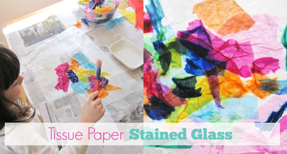 Papier de soie Stained Craft en verre pour les enfants - Simple et beau!