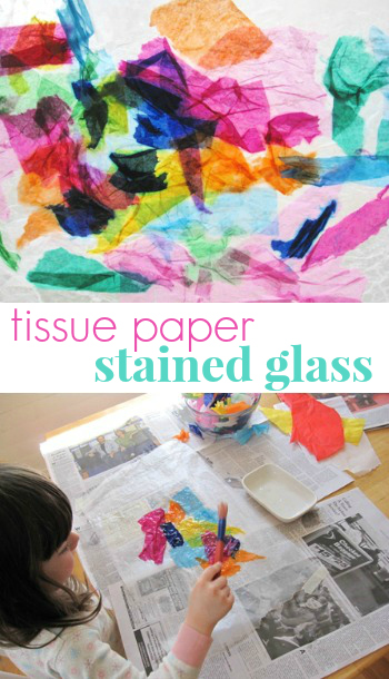 Papier de soie Stained Craft en verre pour les enfants - Simple et beau!