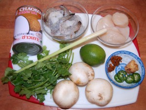 Tom Kha crevettes et pétoncle (Thai Soup) - Régime alimentaire parfaite santé, l'alimentation parfaite santé