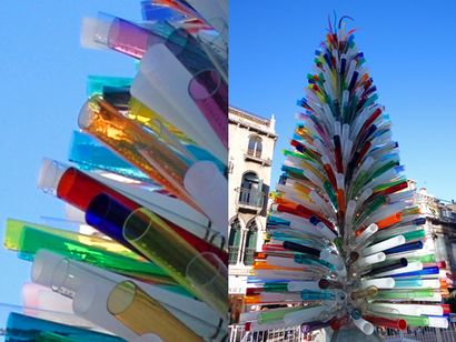 Top 10 des arbres Crazy Christmas à partir de bouteilles, prêt de vélos, caddies et plus, Inhabitat - Vert