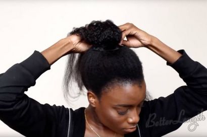 TOP KNOT BUN ON 4C NATURAL HAIR, BetterLength Haar