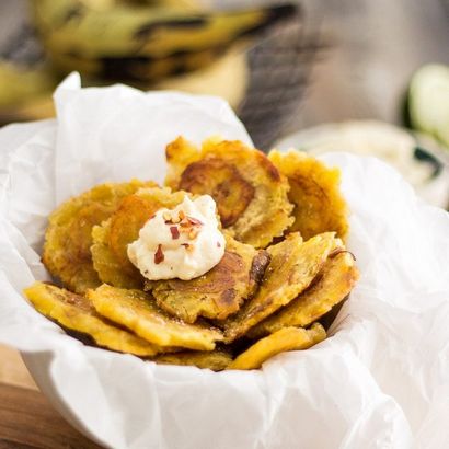 Tostones ou frit vert Plantain (recettes santé) Tostones ou Fried vert Plantain
