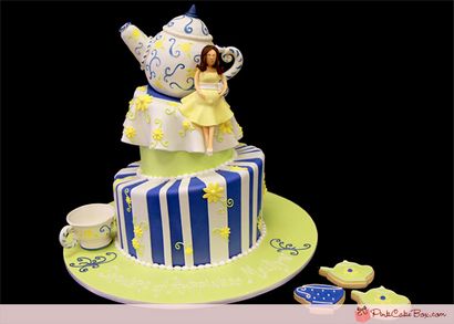 Totalement Terrific Teapot gâteaux - Rose Cake Box