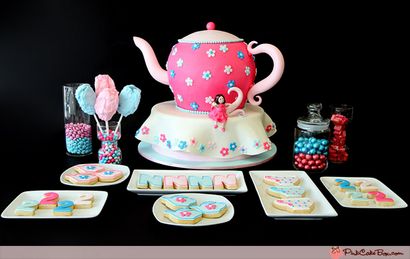 Totalement Terrific Teapot gâteaux - Rose Cake Box