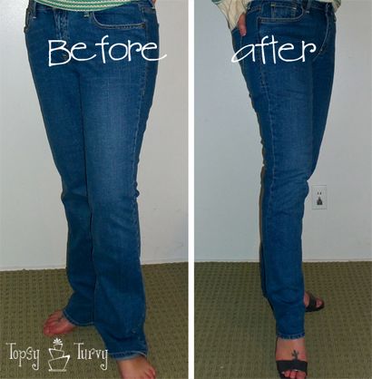 Transforming meine Bootcut Jeans in Enge Jeans, Ashlee Marie