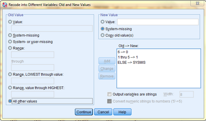 Variables transformation, ERC