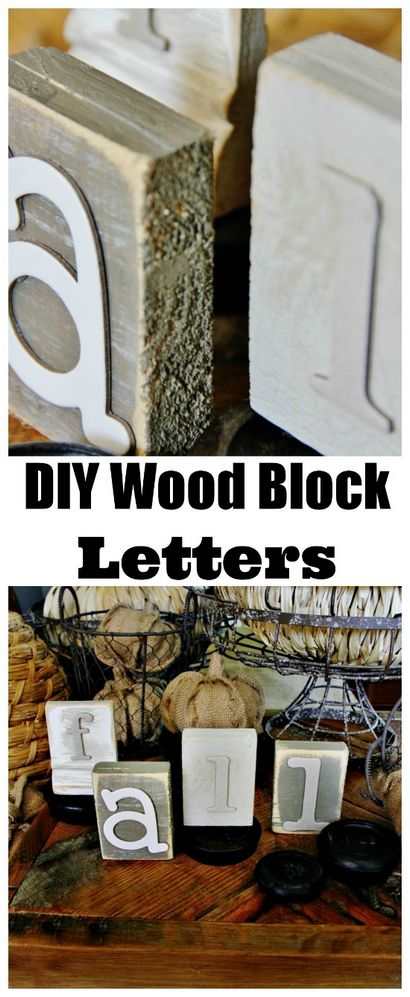 Trash to Treasure DIY Wood Block Letters - Thistlewood Farm