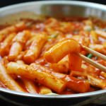 Tteokbokki (Würzige Gebratene Reis-Kuchen) - Koreanisch Bapsang