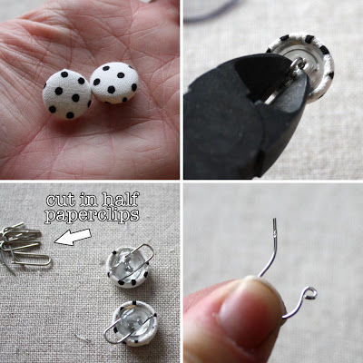 Tutoriel mardi Dangle Boucles d'oreilles Bouton recouvert de tissu - Amy Cornwell