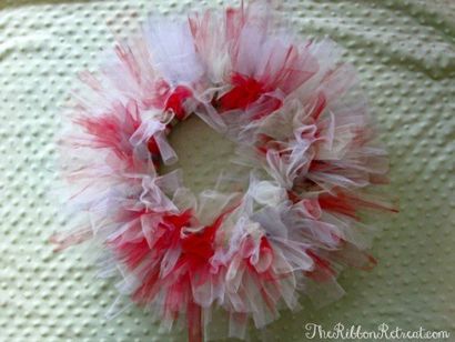 Tulle Couronne de Noël - Le Blog de retraite du ruban