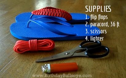 Flip flops de bricolage tutoriel hommes - Paracord tongs