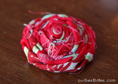 Fleurs Tutorial - Tissu Rolled Nos meilleures Morsures