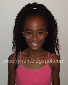 Tweeny Trois cheveux Strand Twist Out