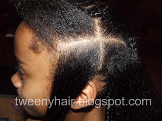 Tweeny cheveux tissés et Criss Cross Cornrows