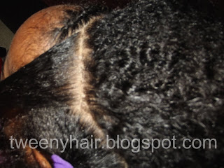 Tweeny cheveux tissés et Criss Cross Cornrows