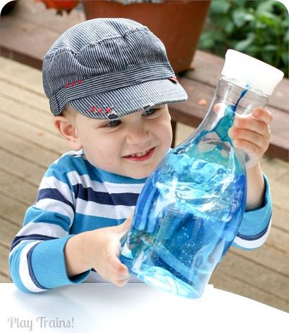 Zwei-Farben-Öl und Wasser Discovery-Flaschen - Play-Züge!