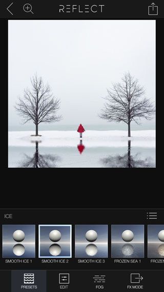 Utilisez Refléter App pour créer iPhone unique Réflexion Photos