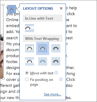 Utilisez les options de mise en page Word pour déplacer des images