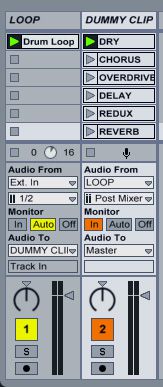 Dummy Clips Mit Trigger-Effekte in Ableton Live