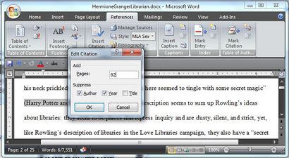 Mit Microsoft Word Verweise auf Erstellen und Bibliographies0 Olson Bibliothek