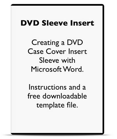 Utilisation de Microsoft Word pour créer un fichier DVD Case Cover Sleeve Insertion et colonne vertébrale modèle d'étiquette