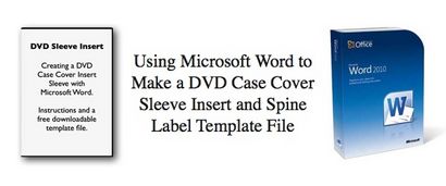 Utilisation de Microsoft Word pour créer un fichier DVD Case Cover Sleeve Insertion et colonne vertébrale modèle d'étiquette