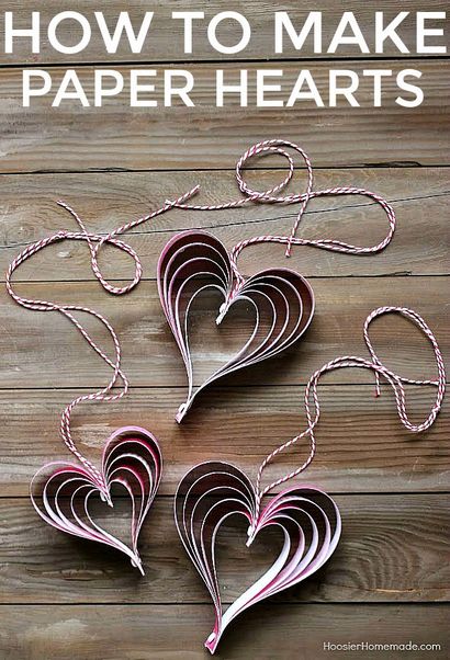 Valentine - s Craft Wie man Paper Hearts - Hoosier Homemade