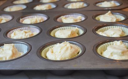 Vanille babeurre Petits gâteaux avec fromage à la crème Glaçage - Once Upon un chef