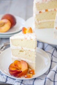 Couche Peach Vanilla Cake - Peaches - Gâteau à la crème