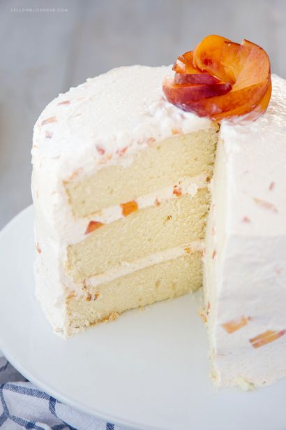Couche Peach Vanilla Cake - Peaches - Gâteau à la crème
