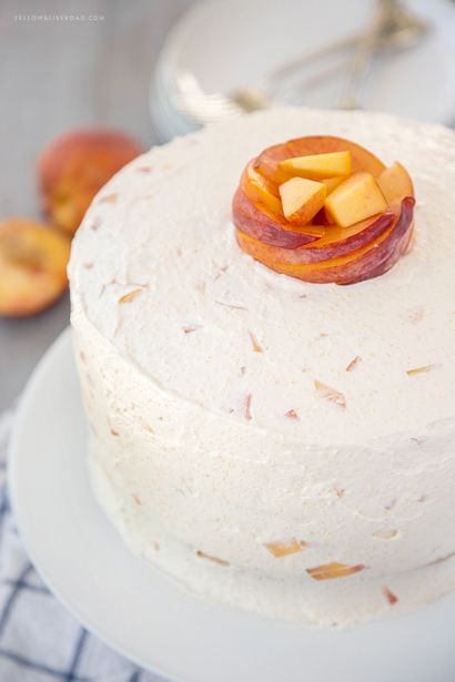 Couche Peach Vanilla Cake - Peaches - Gâteau à la crème