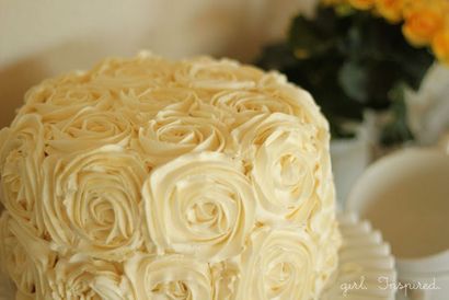 Vanilla Rose Kuchen mit Buttercreme Zuckerguss Rezept