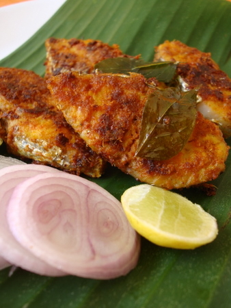 Vanjaram Vepudu ~ Einfache Fischbraten - Indische Lebensmittel Rezepte - Essen und Kochen Blog