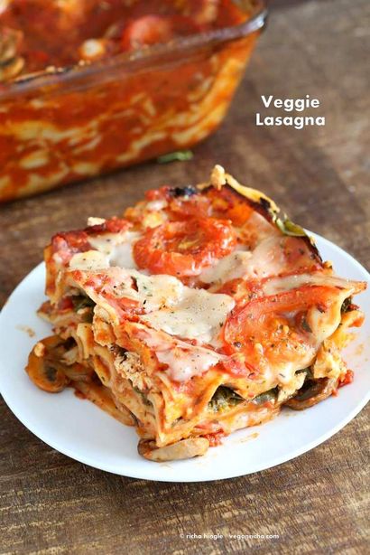 Végétalien Veggie Lasagna pour 2 - végétalien Richa