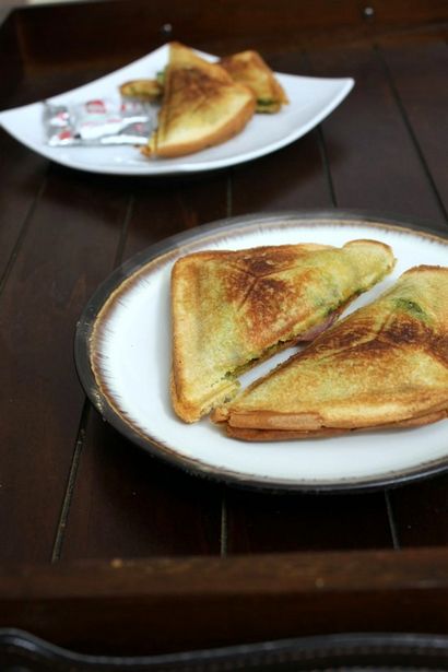 Veg Masala Toast-Sandwich-Rezept (Mumbai Masala Toast-Sandwich)