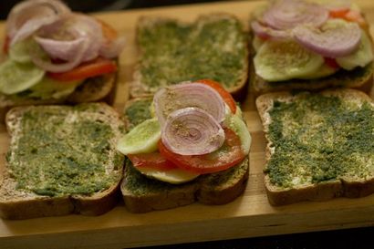 Veg Toast-Sandwich-Rezept, wie bombay Gemüse Toast-Sandwich machen