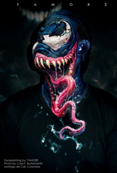 Venom body paint Archives - I Love Body Art