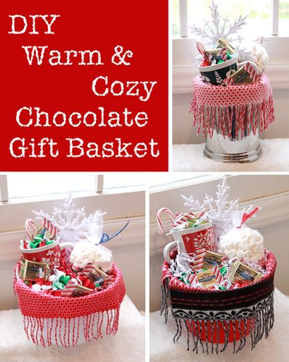 Chaud - Panier cadeau chocolat Cozy bricolage cadeau Party Link - Jolie fille Handy