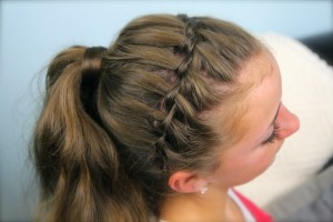 Wasserfall Braid Stirnband Combo, Geflochtene Frisuren, nette Mädchen-Frisuren