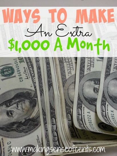 Façons de faire une somme supplémentaire 1 000 $ Un mois - Comment faire 1000 un mois