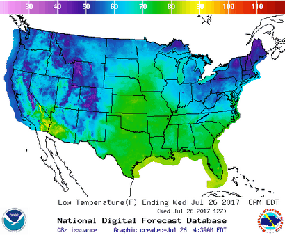 Carte météo - États-Unis Cartes météo Prévisions