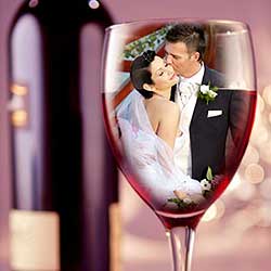 Couple de mariage en verre de vin - Photoshop Tutorial (tutoriel) Couple de mariage en verre de vin - Tutorial Photoshop