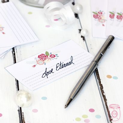 Mariage de souhaits Jar bricolage avec libre Printables - Le marché Cottage (souhait) Mariage de souhaits Jar bricolage avec libre Printables - Le marché Cottage