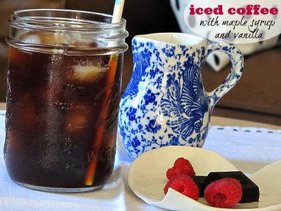 Wochenend-Rezept schwarzen Kaffee mit Ahornsirup und Vanille vereiste