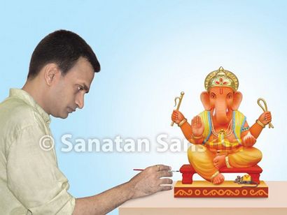 Was ist der ideale Weg, Shri Ganesh Murti (Idol von Shri Ganapati) Hindu Janajagruti Samiti machen