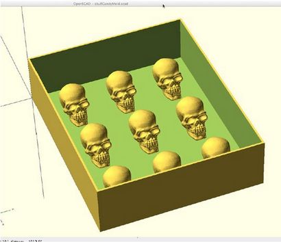 Weiße Schokolade Schädel Cast in 3D gedruckt Moulds, Make