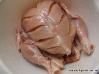 Vollständiges gebratenes Huhn Rezept, Wie Gebratenes Tandoori Chicken in Ofen, würzig-Aroma machen