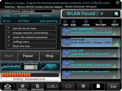 WiHack - Programm für Wi-Fi-Hacking, knacken Wi-Fi-Passwort, Wi-Fi-Netzwerke zu hacken, Wi-Fi Schlüssel knacken