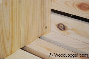 Table en bois Caisse de café