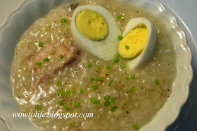 Wow to Life Lugaw mit Huhn und Ei (Arroz Caldo mit Ei)